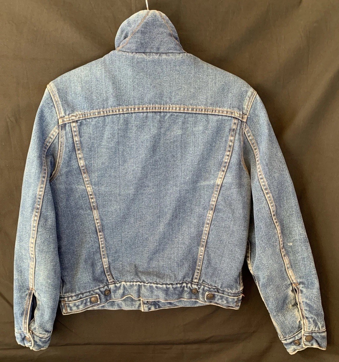 Vintage 1970s Silver Spur Western Wear Faux Sherpa Lined Denim Jacket – M