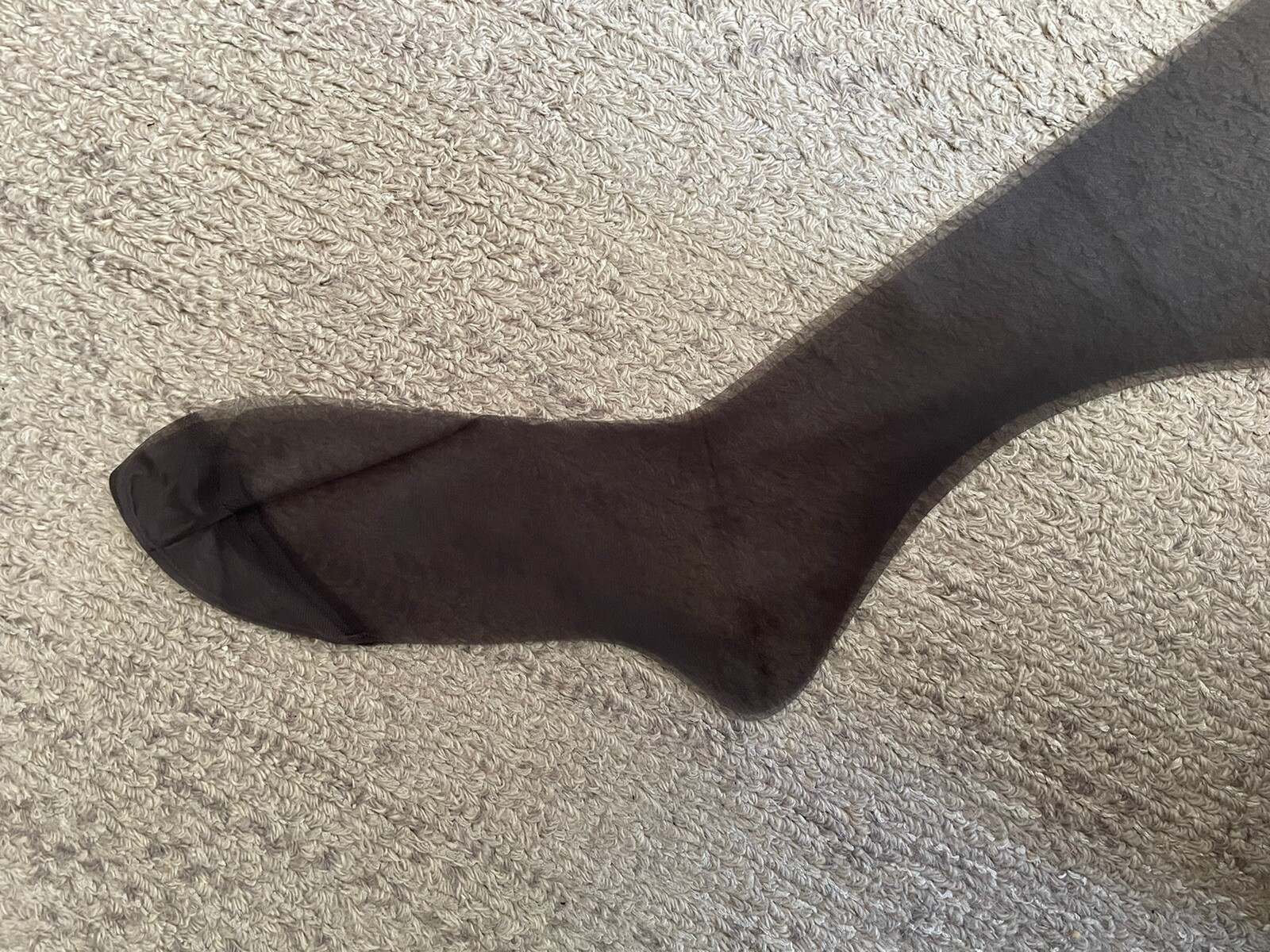 1 Pair Vintage Ace Hosiery Garter Stockings Mesh 10 1/2 Long Off Black