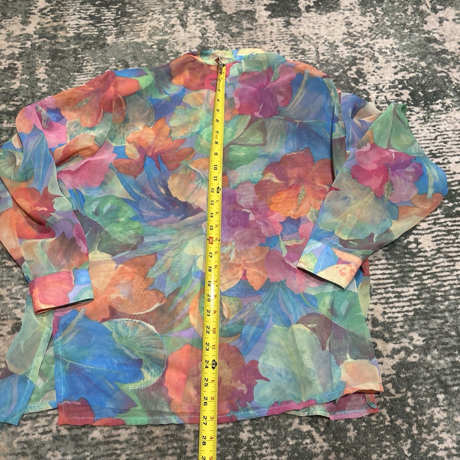 Vintage Sea Suns Sheer Shirt Coastal Grandma Large USA
