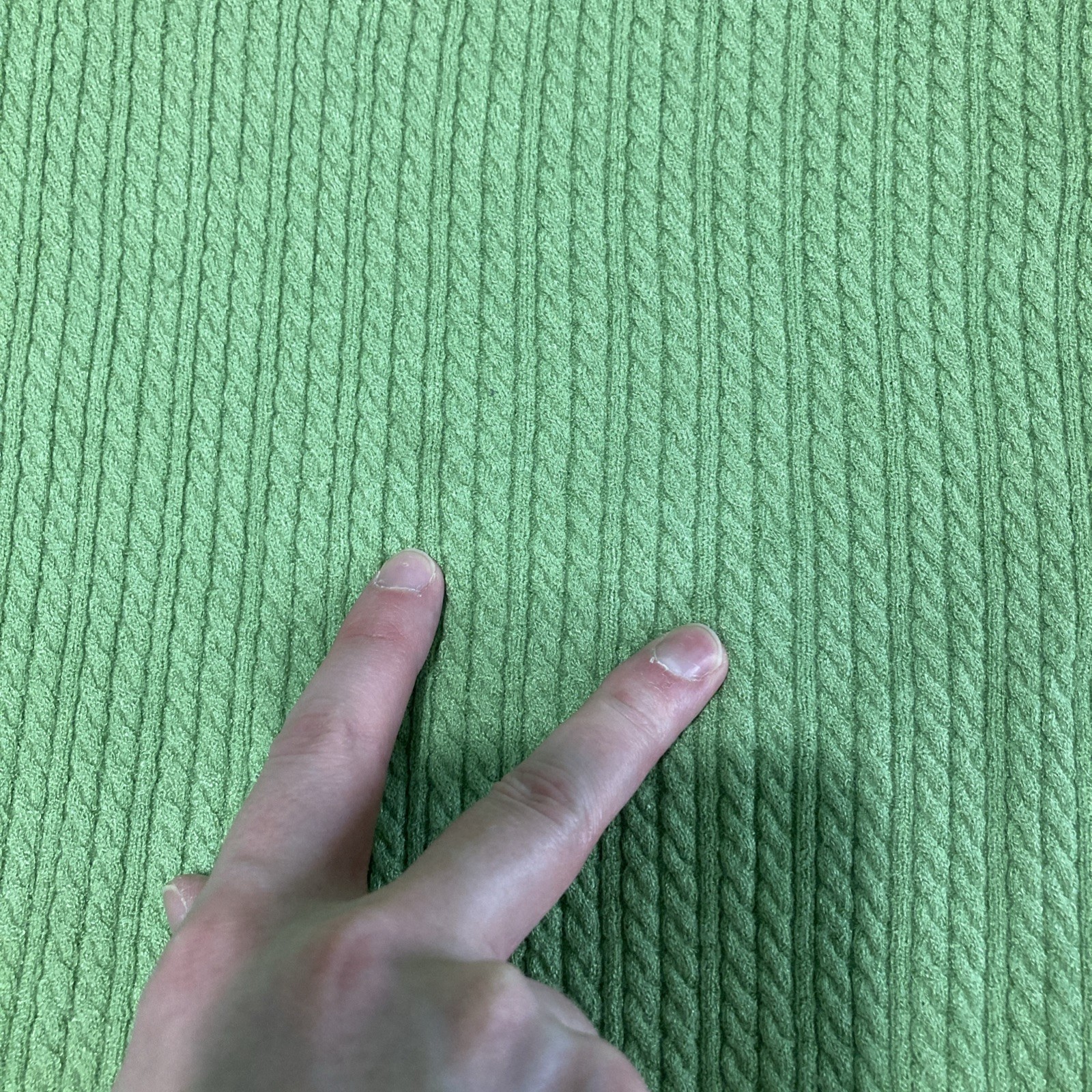 Vtg Y2K Charter Club Women’s 2X Ribbed Turtleneck Sweater Green Rayon Nylon GUC