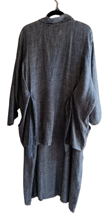 VTG FLAX Jeanne Engelhart Black Linen Maxi Tank Dress & Jacket Lagenlook – Sz 2G