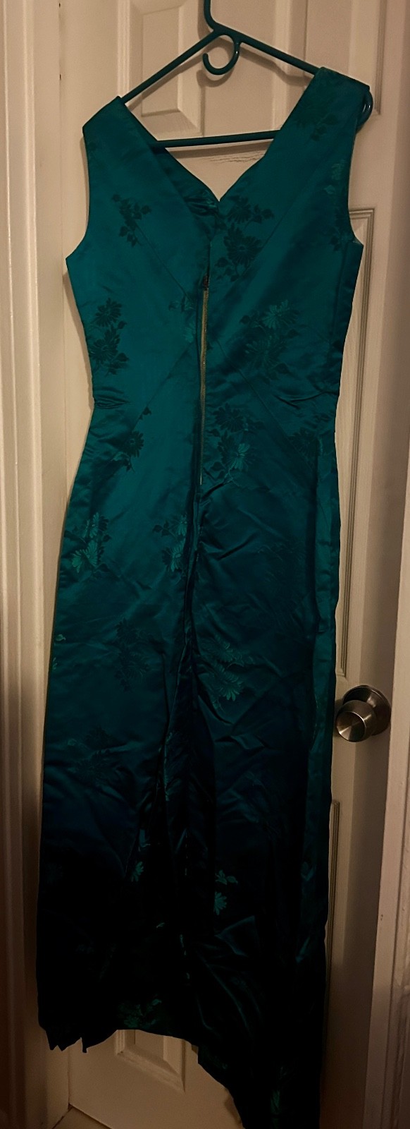 Vintage Chrysanthemum Brocade Gown