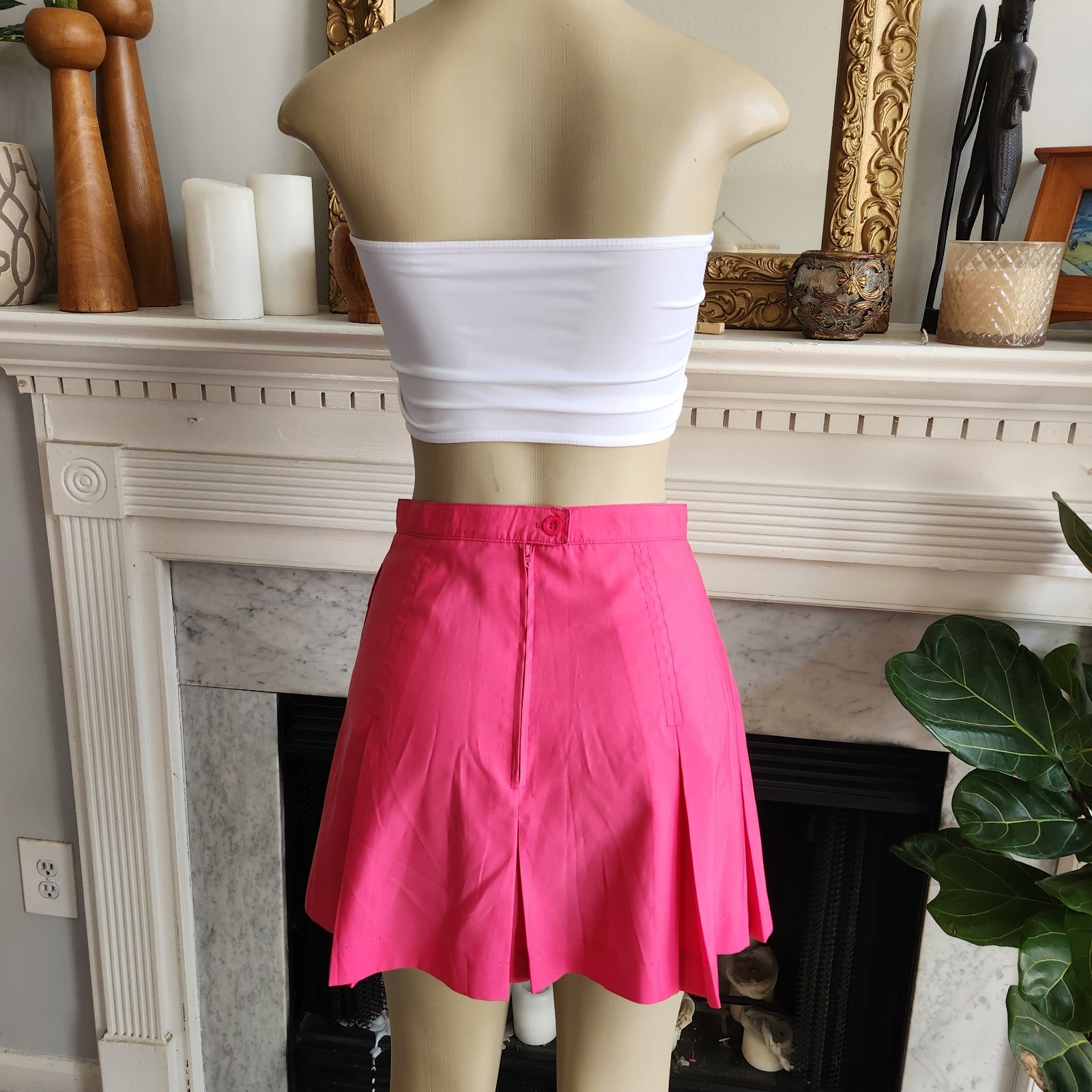 Vintage Y2K Le Coq Sportif Pink Tennis Skirt Preppy Athleisure Size 10