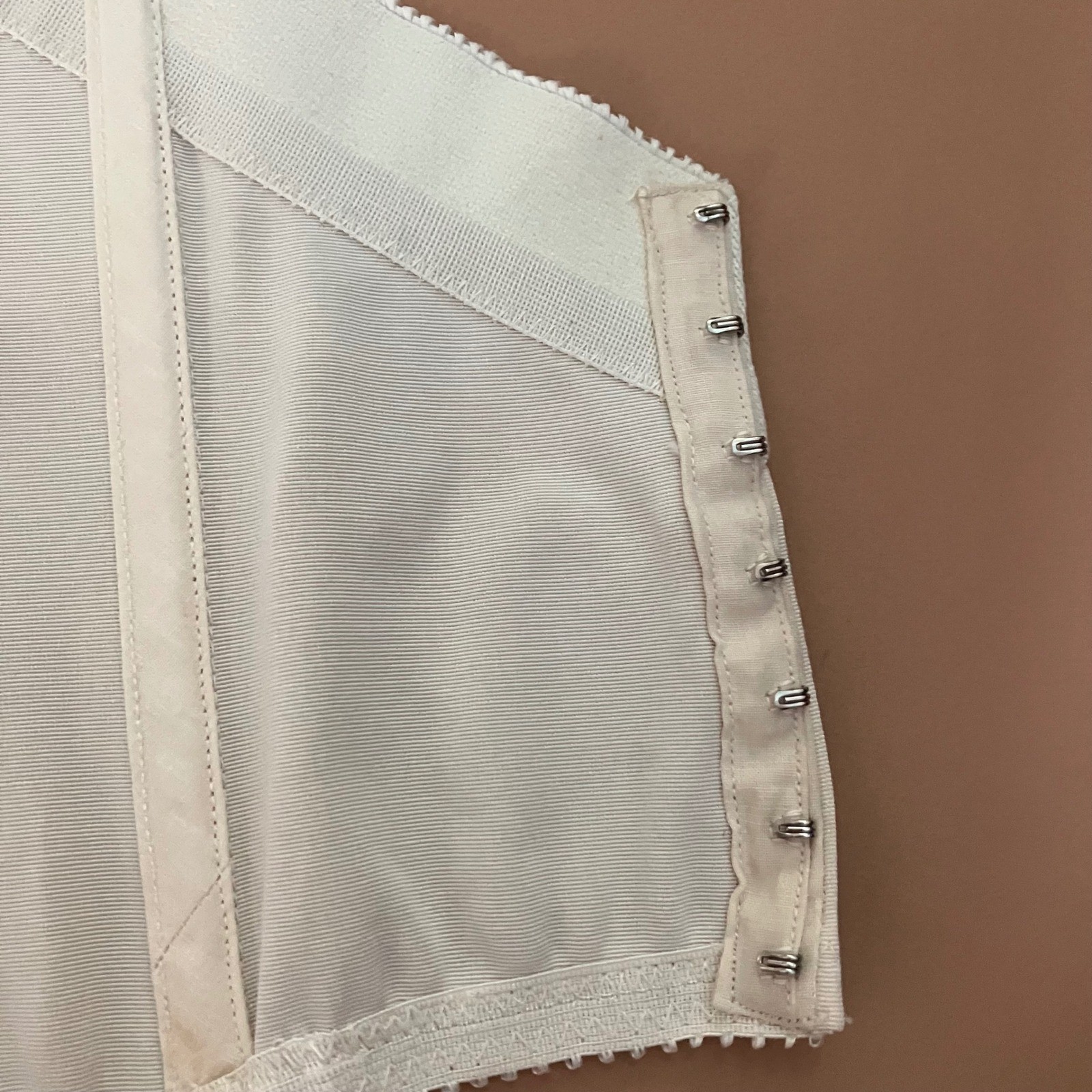 Vintage Charmode Sears Roebuck Nude Embroidered Corset Bustier 34A Garter Pin-Up