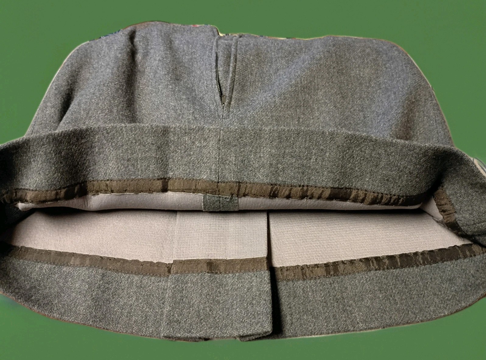 Vintage 1960s Sears Jr Bazaar Wool Mini Skirt Size 9 Dry Clean 12″ Waist Buttons