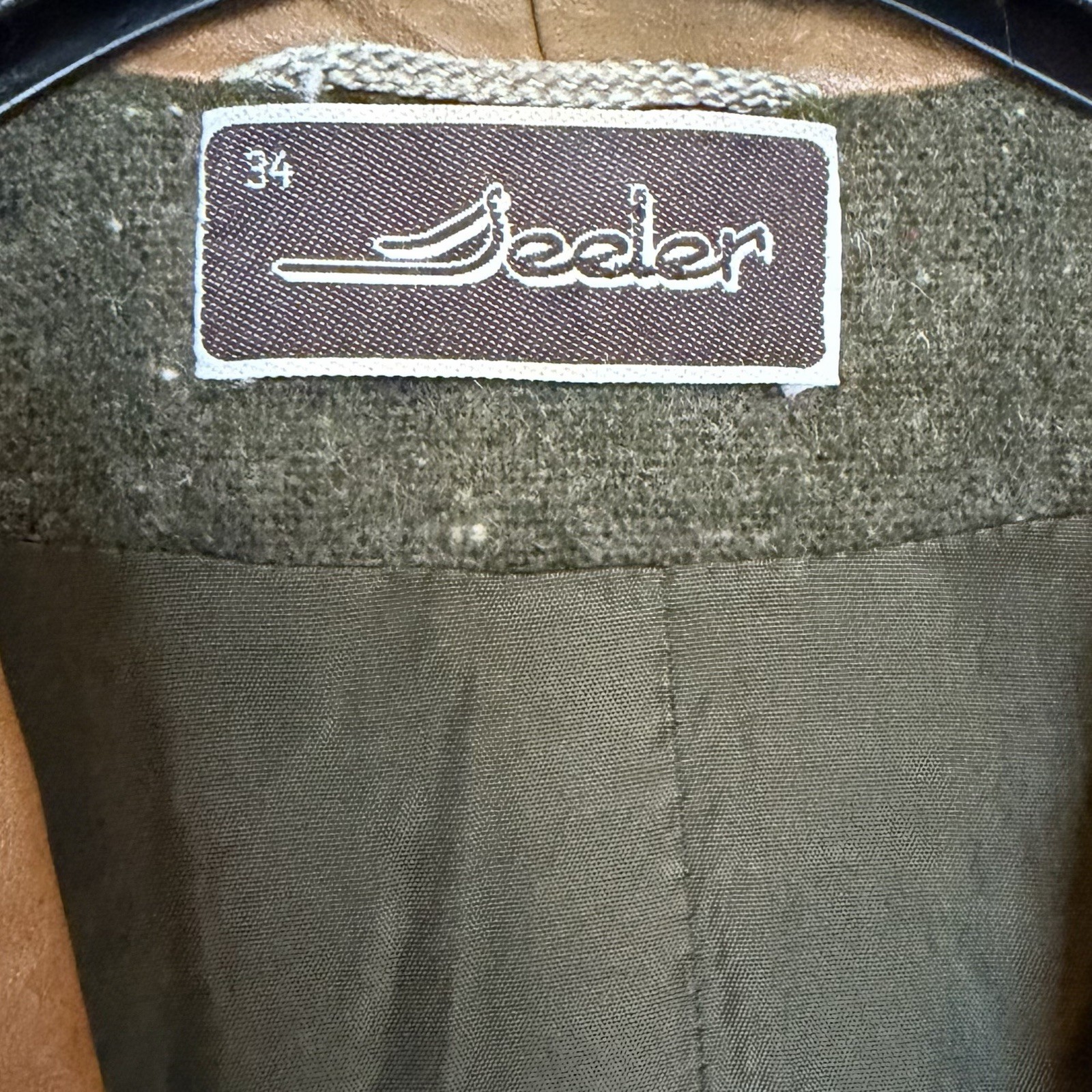 Vintage SEELER West Germany Wool Jacket Nappa Leather Field Coat Trachten Blazer