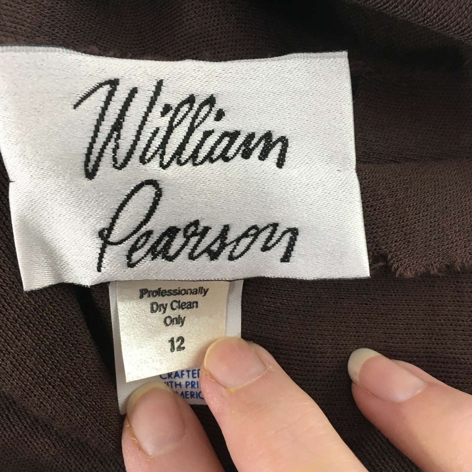 William Pearson Vintage 70s 80s Womens Brown Mock Neck Knit Top, Zip Back Shirt