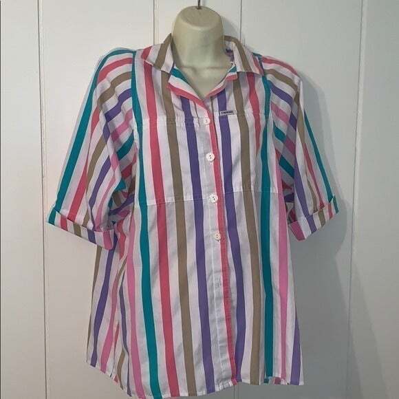 Totally 80s Vtg Cabrais striped top