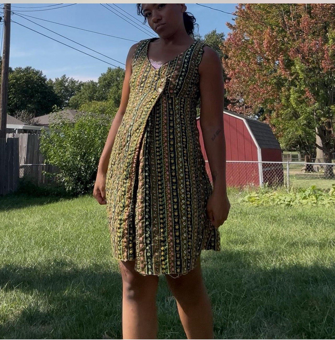 Charming Sweet Vintage Handmade Long Vest / Dress Small to XS
