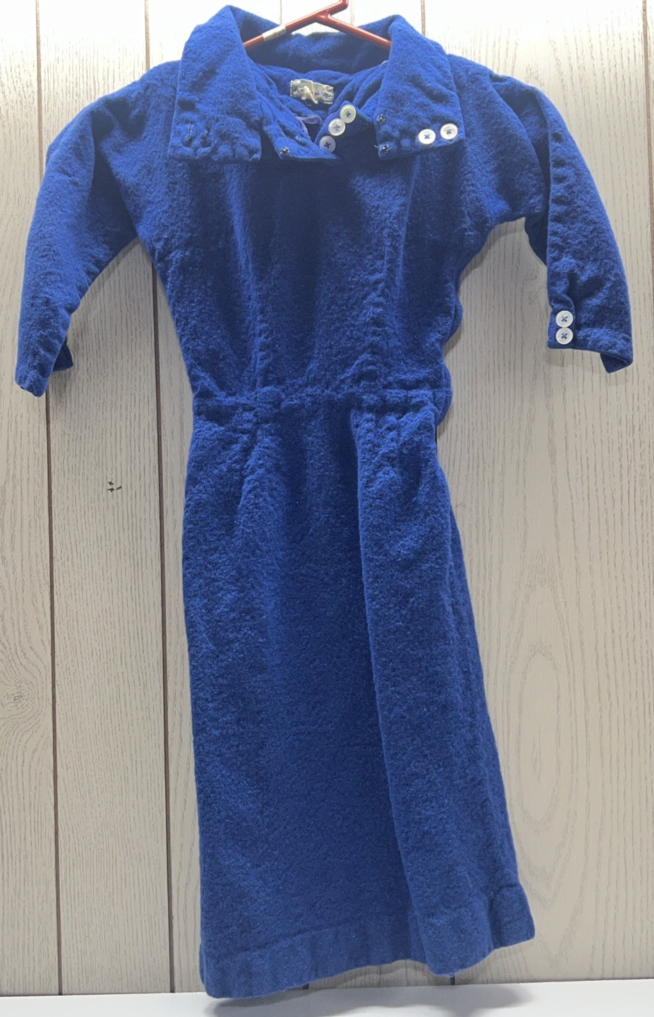 Vintage Marie Phillips Blue Sash Dress No Belt RARE