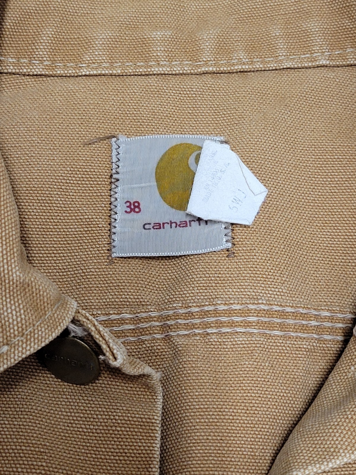 Carhartt 6WJ 1970’s Trucker Jacket Rare Vintage, Size 38