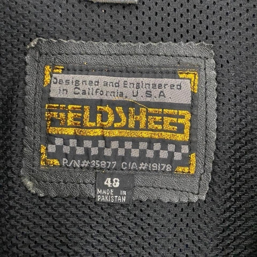Vintage Fieldsheer Leather Biker Motorcycle Jacket Size 48