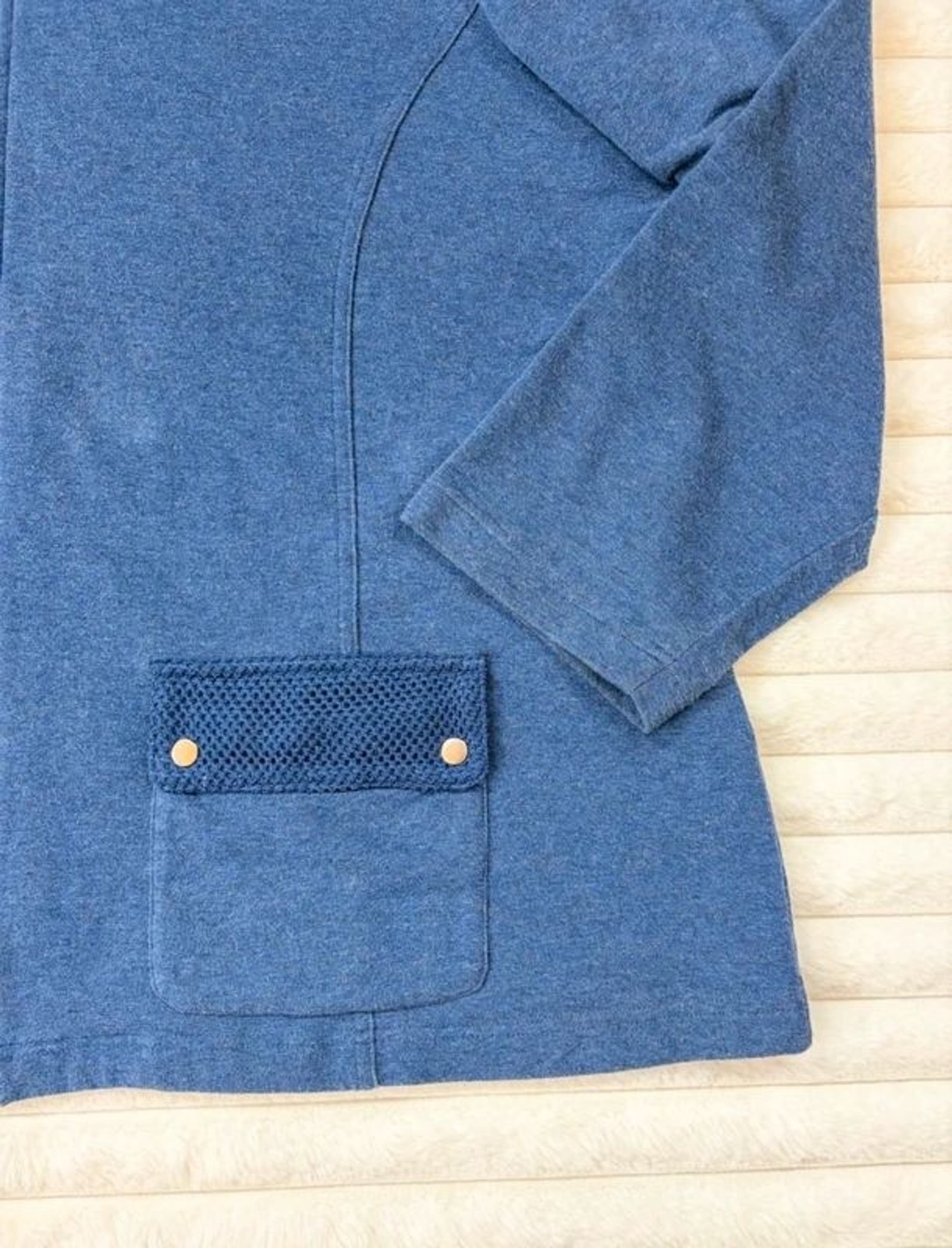 Alfred Dunner Blue Zip Front Jacket Women’s Plus Size 22W Textured Knit