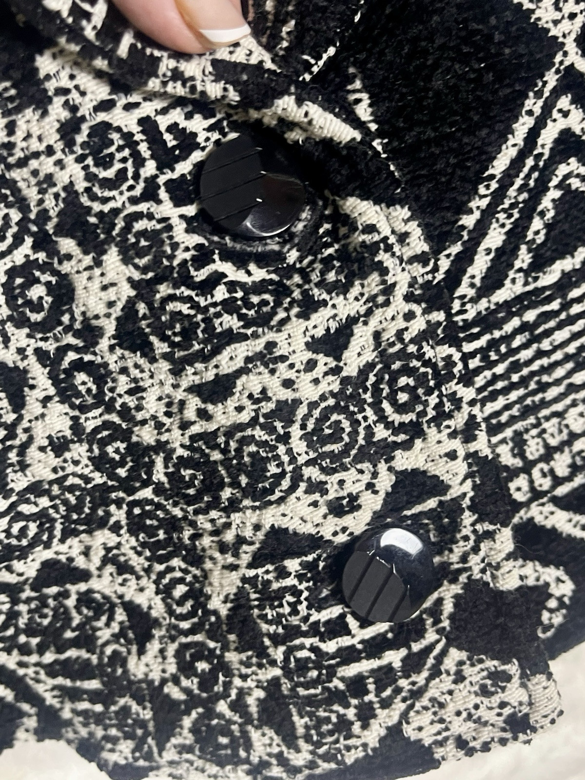 Silverado Vtg 80’s Oversized Shoulder Pad Cropped Tribal Aztec Tapestry Jacket M
