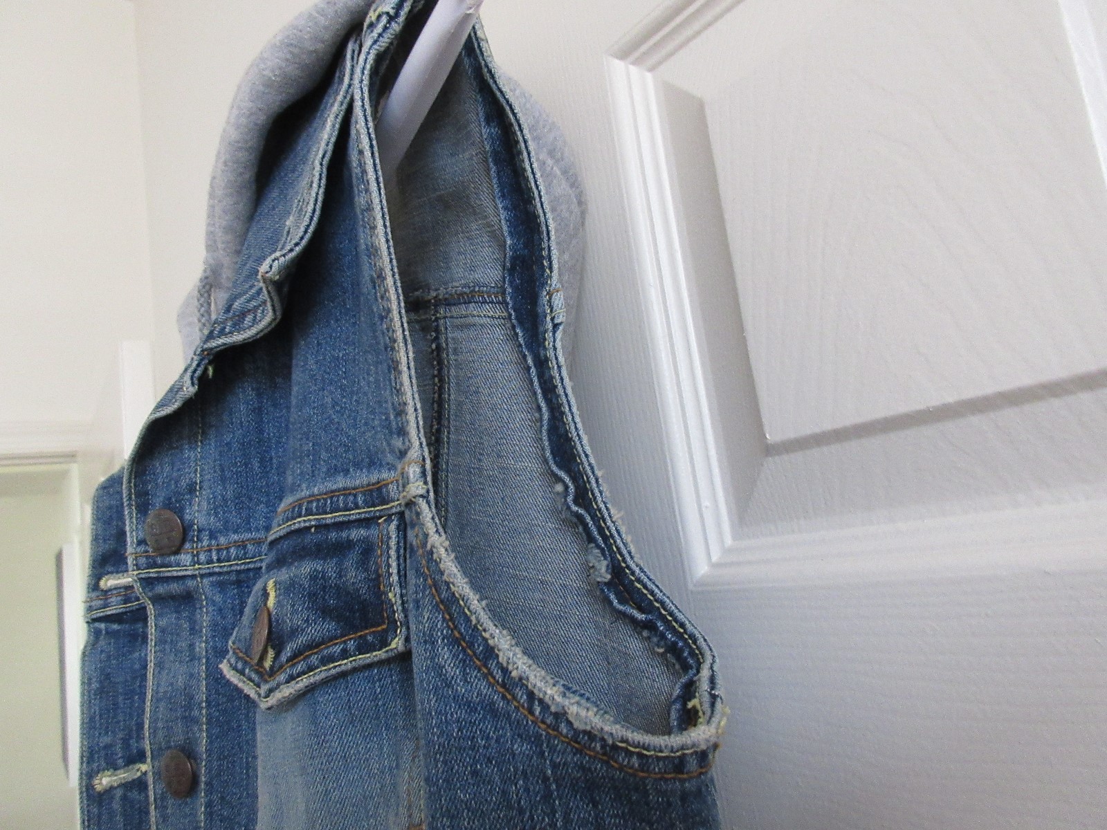 PLUGG , Hooded / Denim Ladies Vest , Size L , Vintage