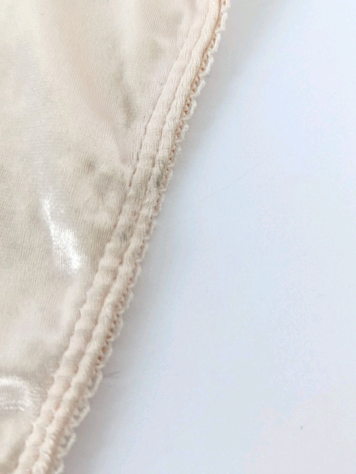 Vintage Victoria Secret Second Skin Satin Bikini Hi Cut Panty Champagne M Gold
