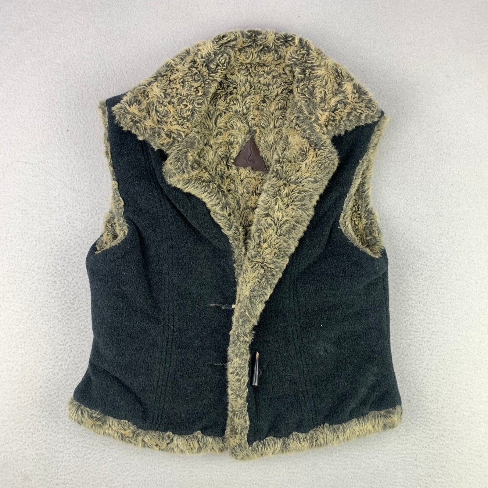 Vintage Sherpa Faux Fur Vest Womens M Y2K Warm Winter Cabincore