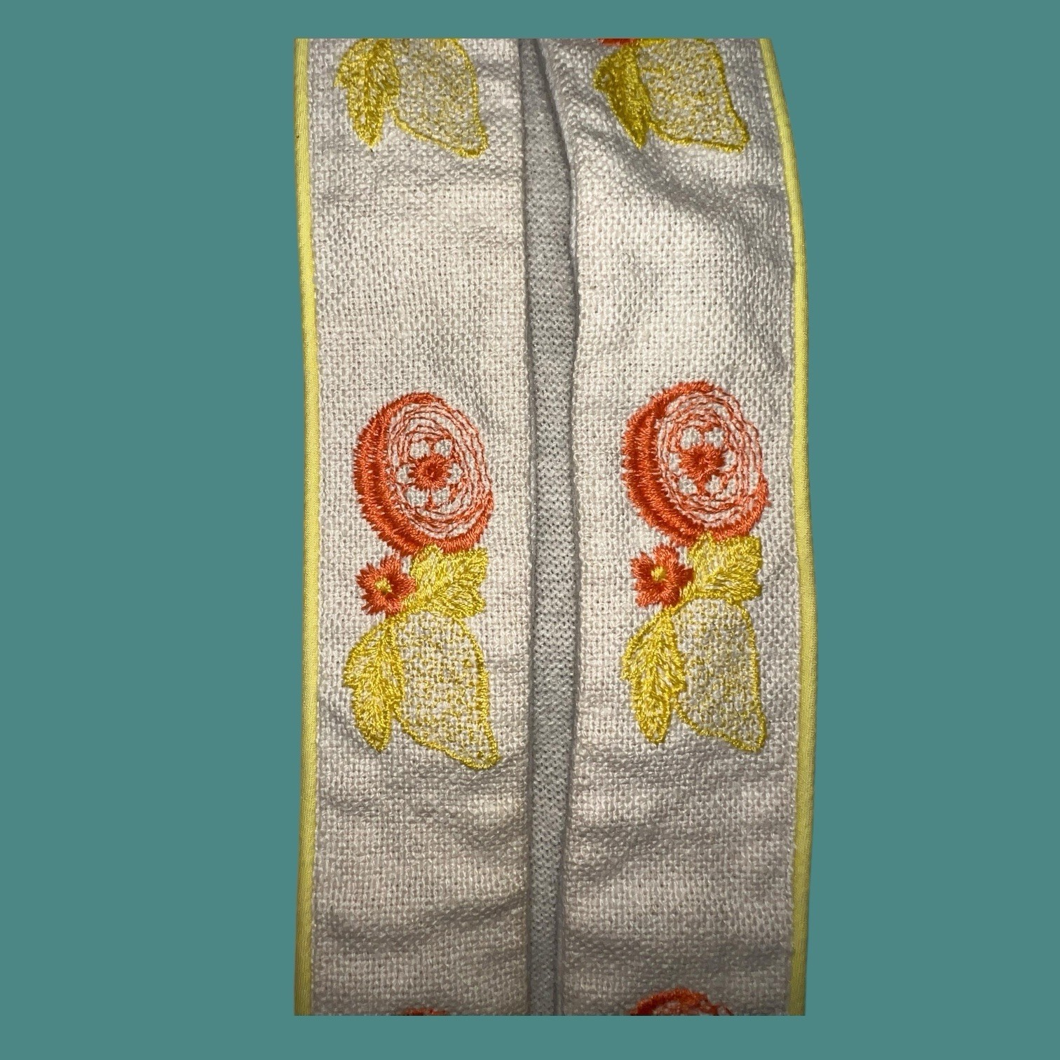 CITRUS FRUIT SALAD KNIT SWEATER ART DECO SWING ROCKABILLY VTG MCM MOD CARDIGAN