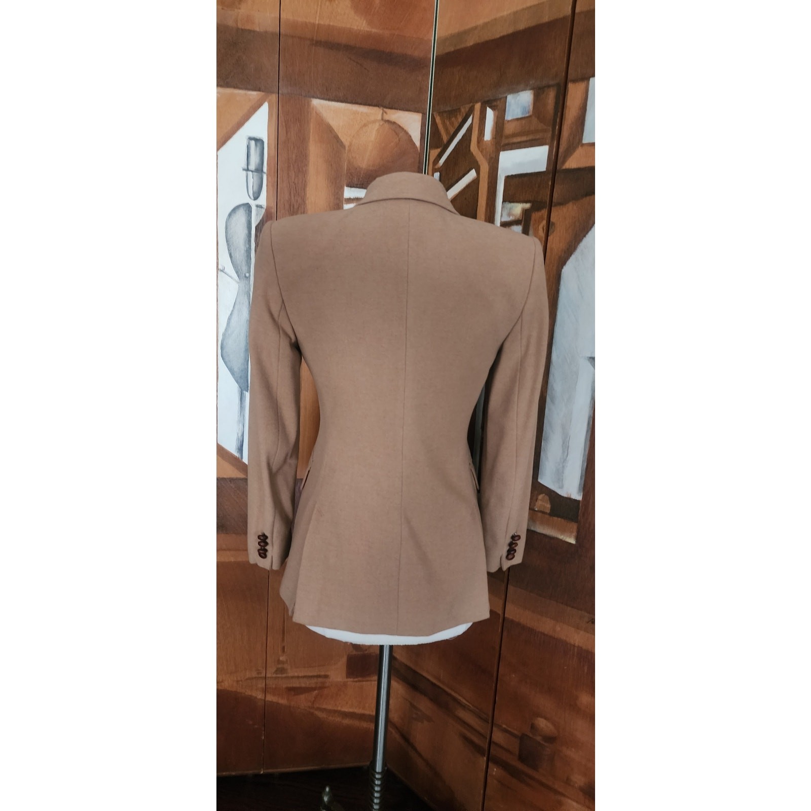 VTG 1990s Lauren Ralph Lauren Camel Wool Blazer Beige Riding Jacket Saipan 2P