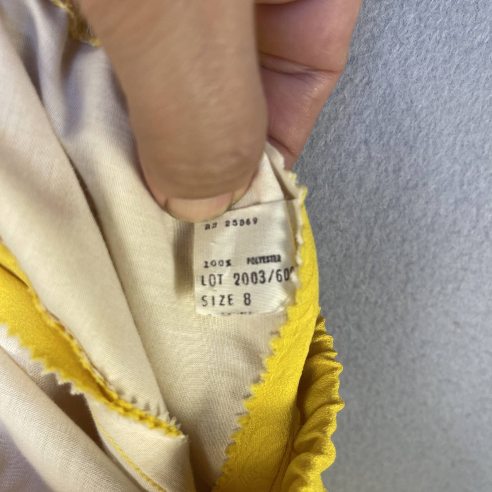 VTG McInerny Hawaii Lounge Set Womens 8 Yellow Mandrain Jacquard Pant Suit 70s