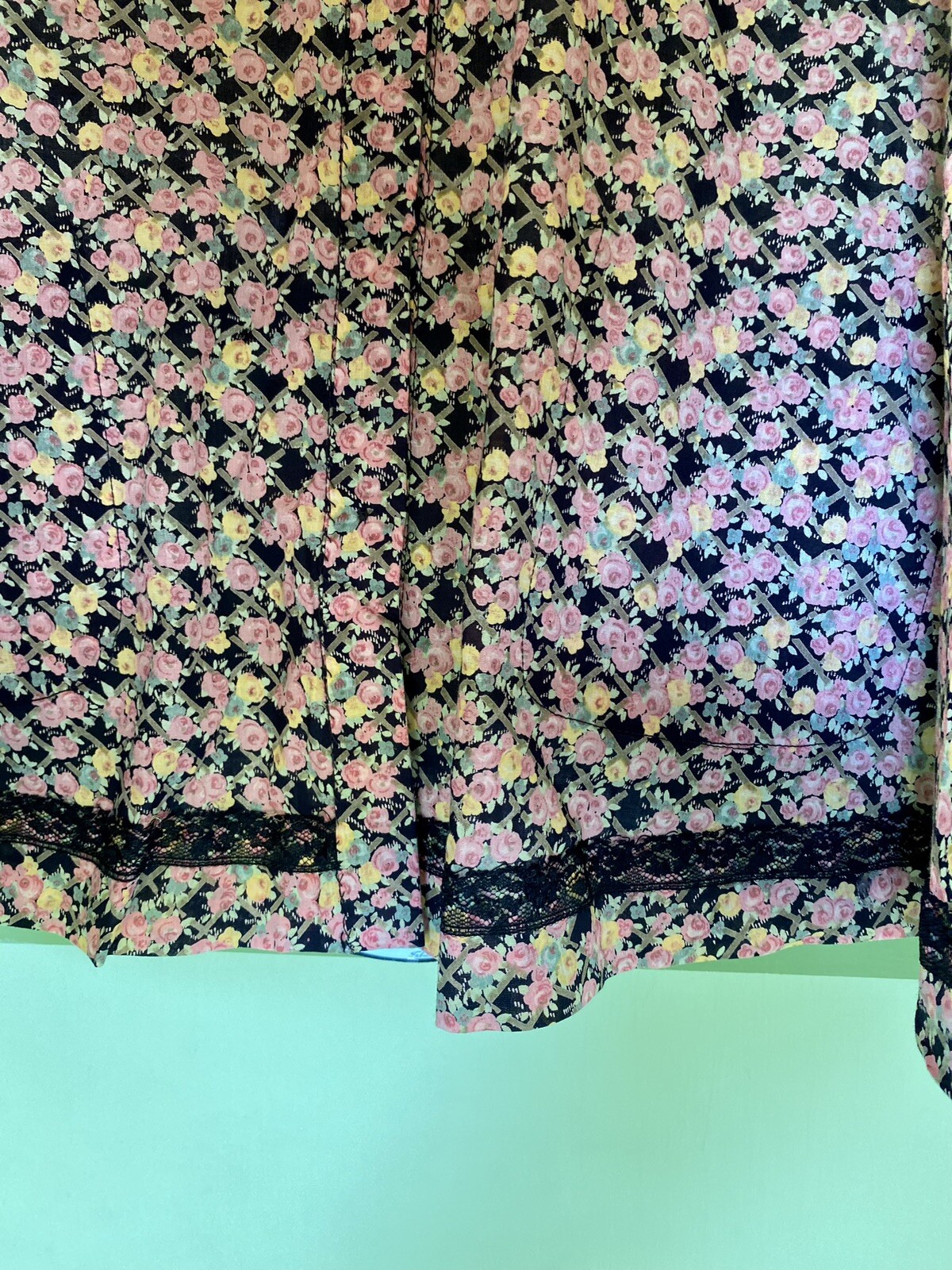 Vtg 1970 Liberty of London Blouse Pockets Pewter Rabbit Buttons RARE