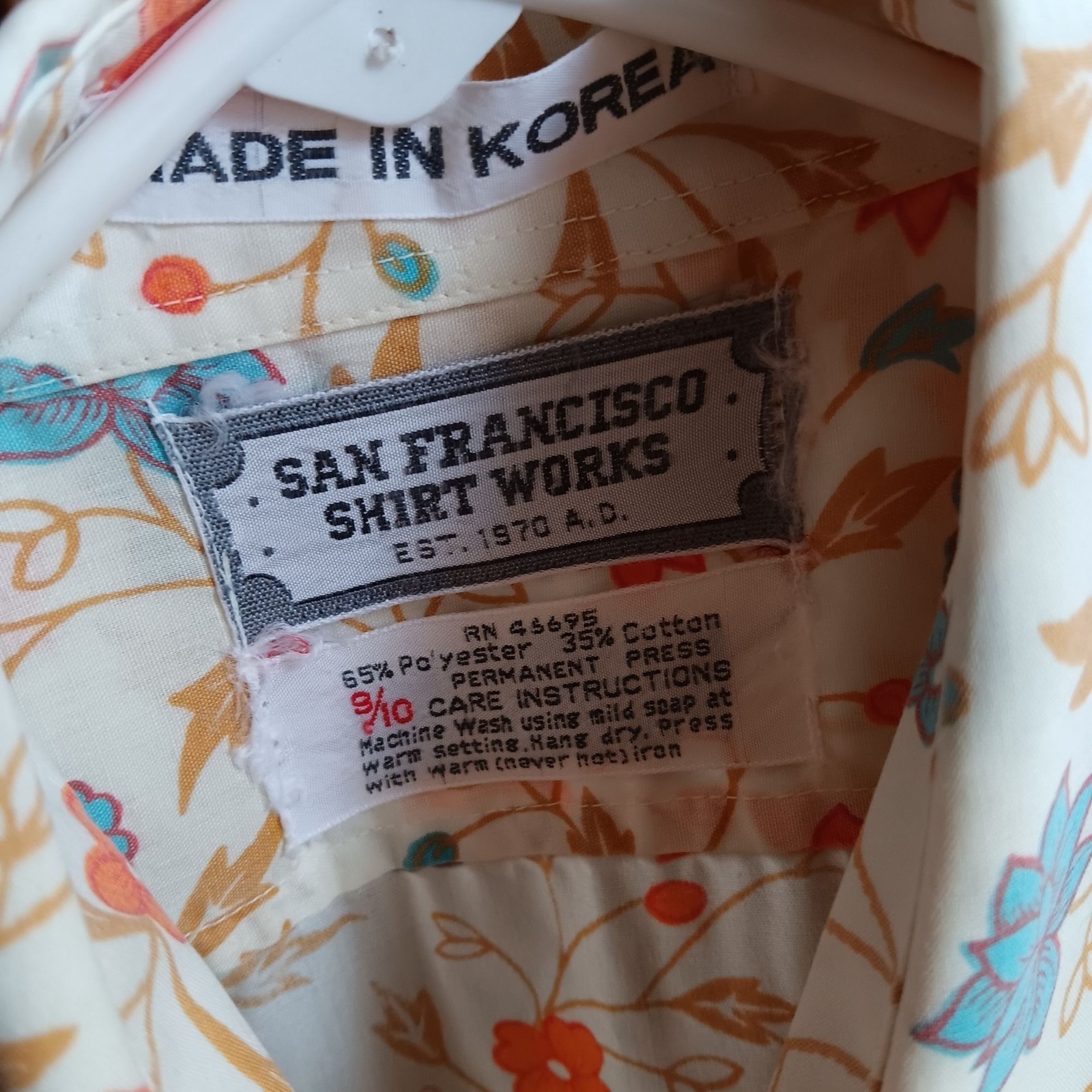 True Vintage Hippy Boho Top Medium 9/10 San Francisco Shirt Works Floral Blouse