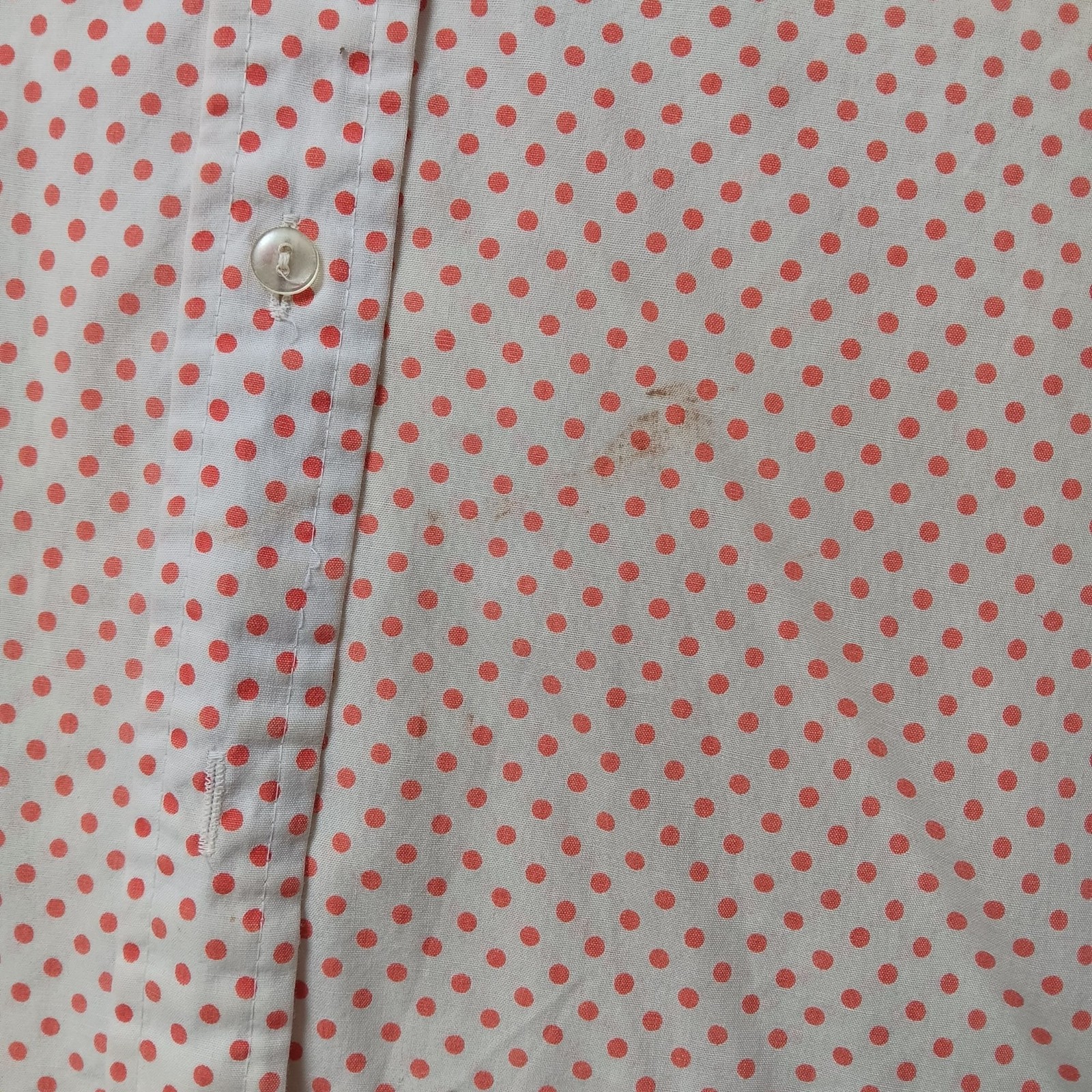 True Vintage Women’s Top Small 1960’s Mod Granny sz 34 White/Pink Polka Dot