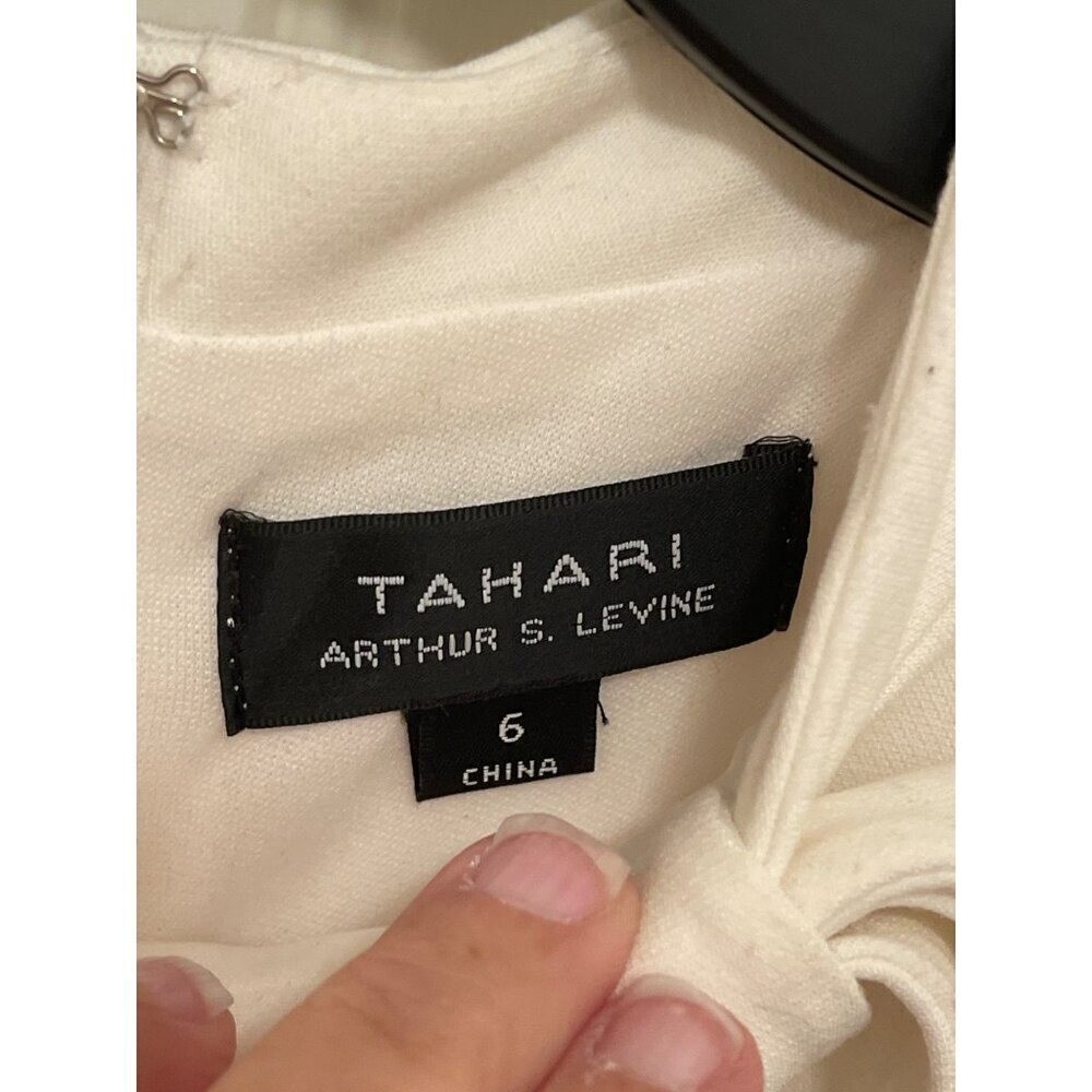 Tahari Arthur S. Levine Sleeveless Colorblock Dress Size 6 Black & White