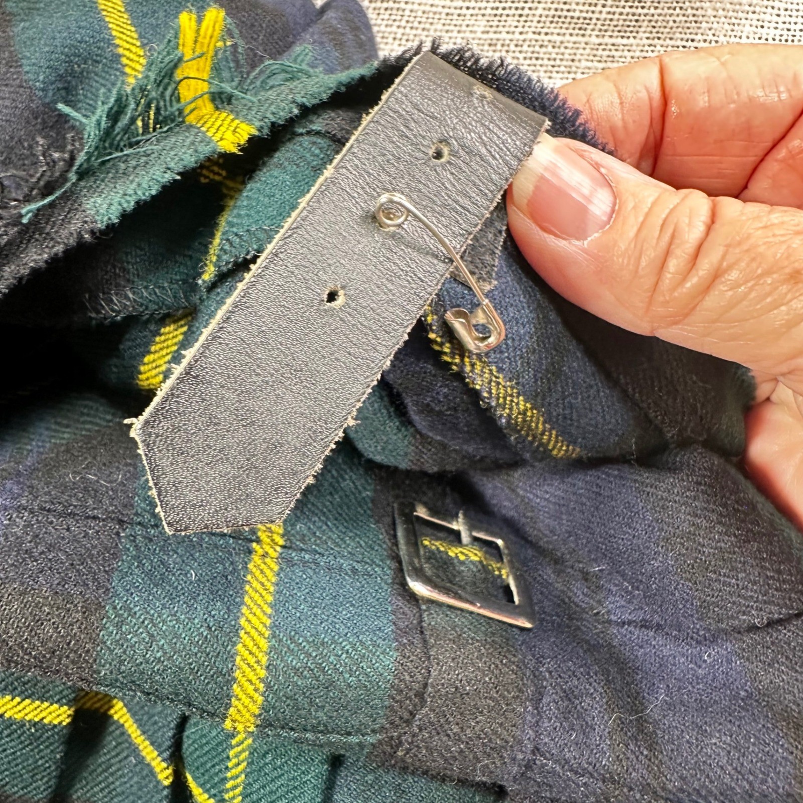 Scotch House Wool Kilt Gordon Tartan Skirt Black Watch Tartan Womens 20 Scotland