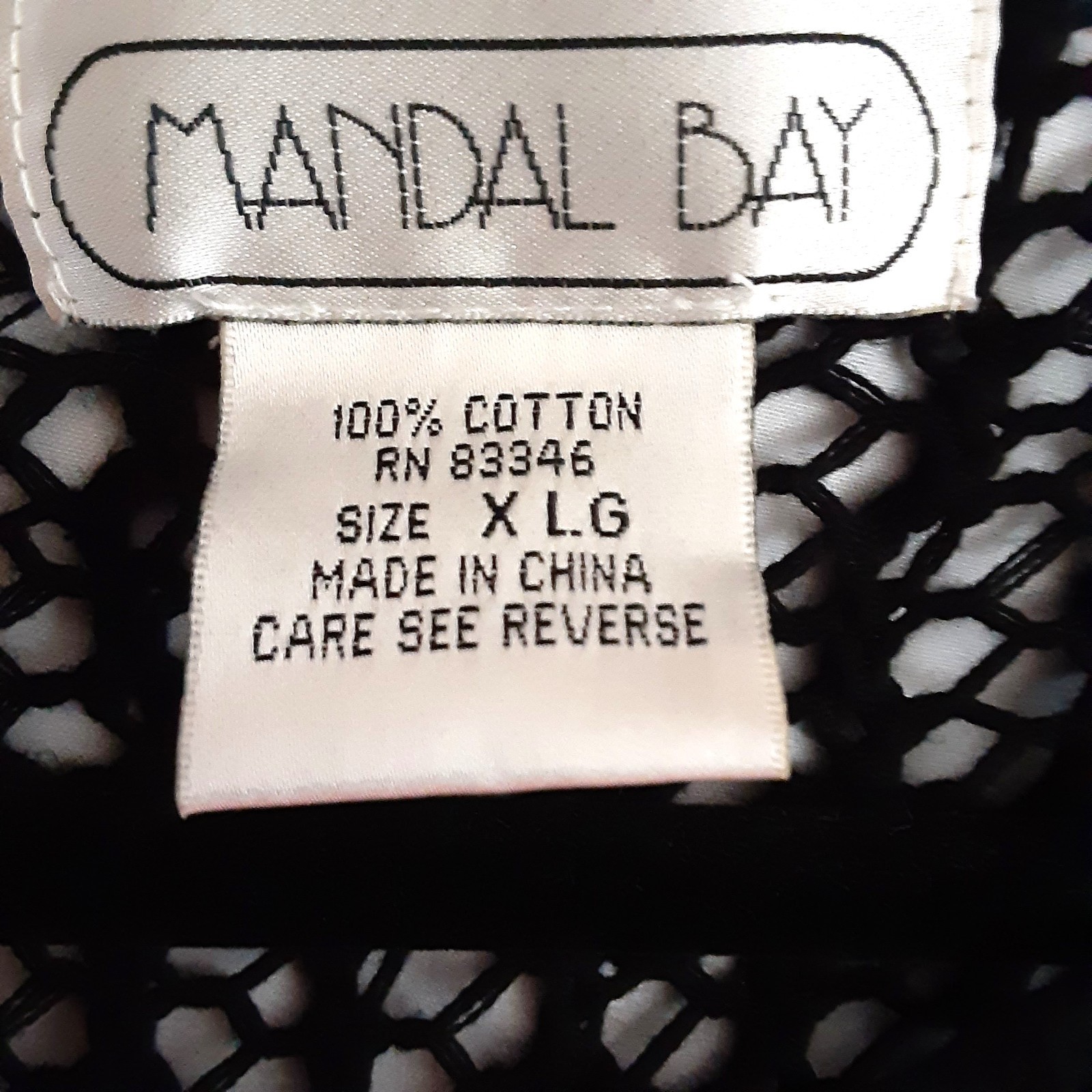 VTG 90’s Juniors Mandal Bay Knit Top Size XL Long Sleeve Hippie Boho Cover-up