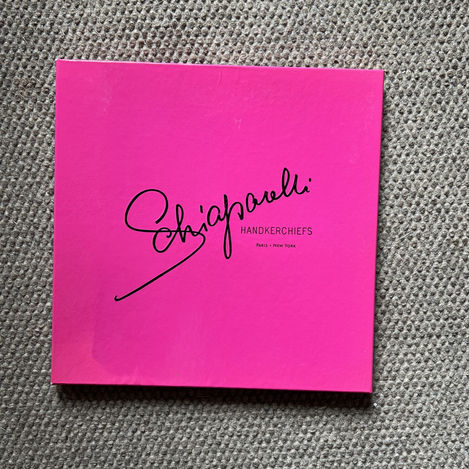 Vintage SCHIAPARELLI Handkerchiefs In Original Box.