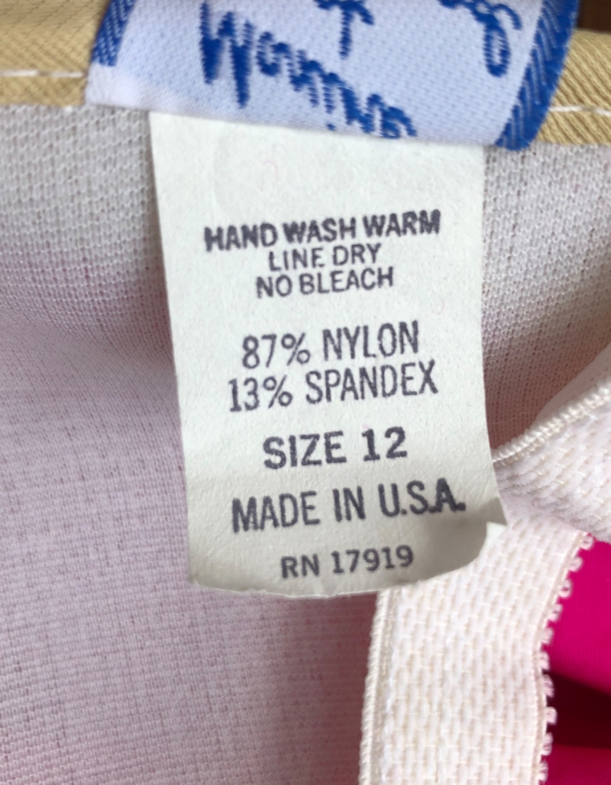 VTG MAXINE HOLLYWOOD FUCHSIA PINK BATHING BEAUTY STRUCTURED SWIM SUIT USA 12 GUC