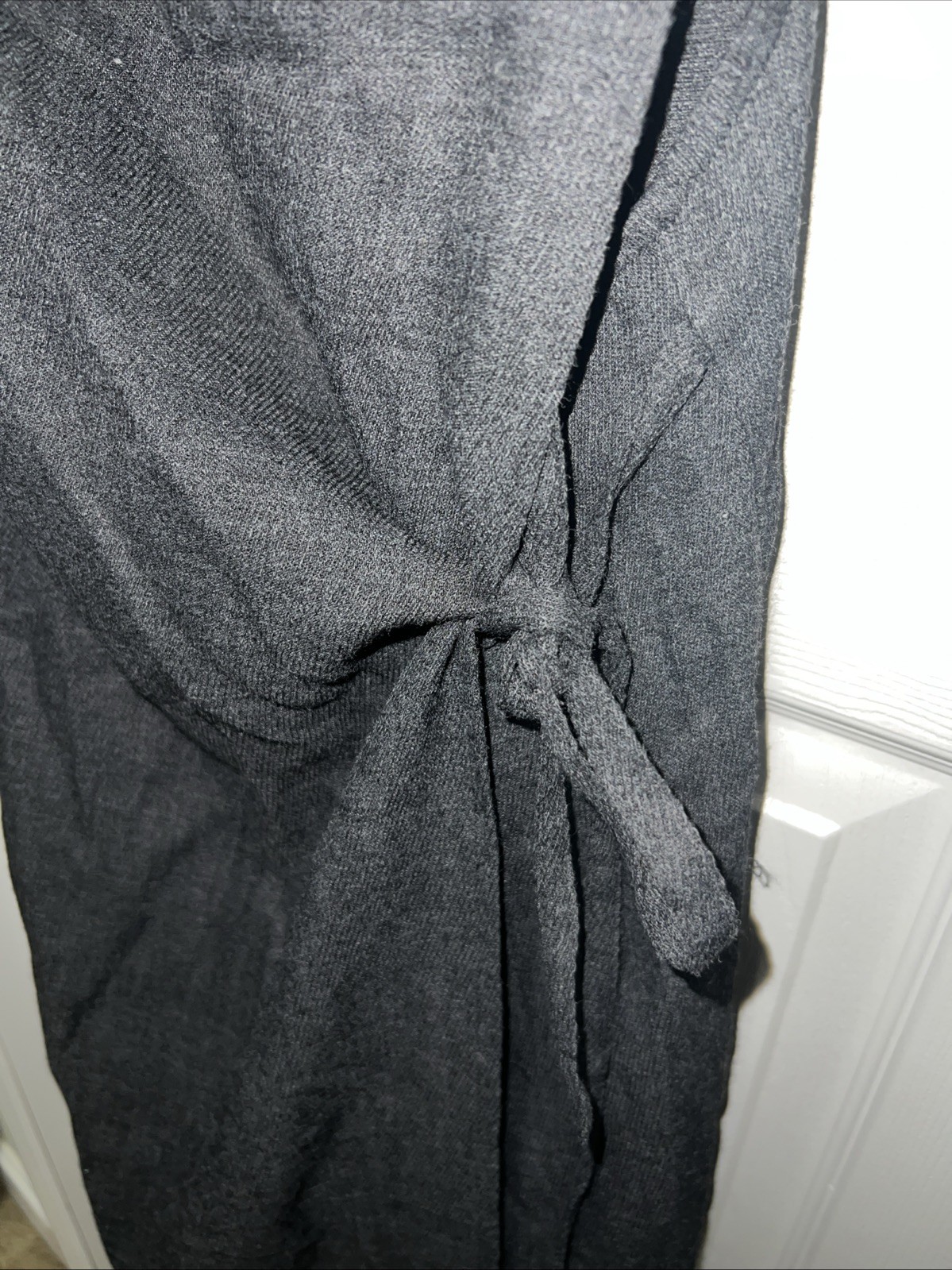 VTG. Brooks Brothers Dress Size 10 Gray Wool/Rayon Side Tie Jumped
