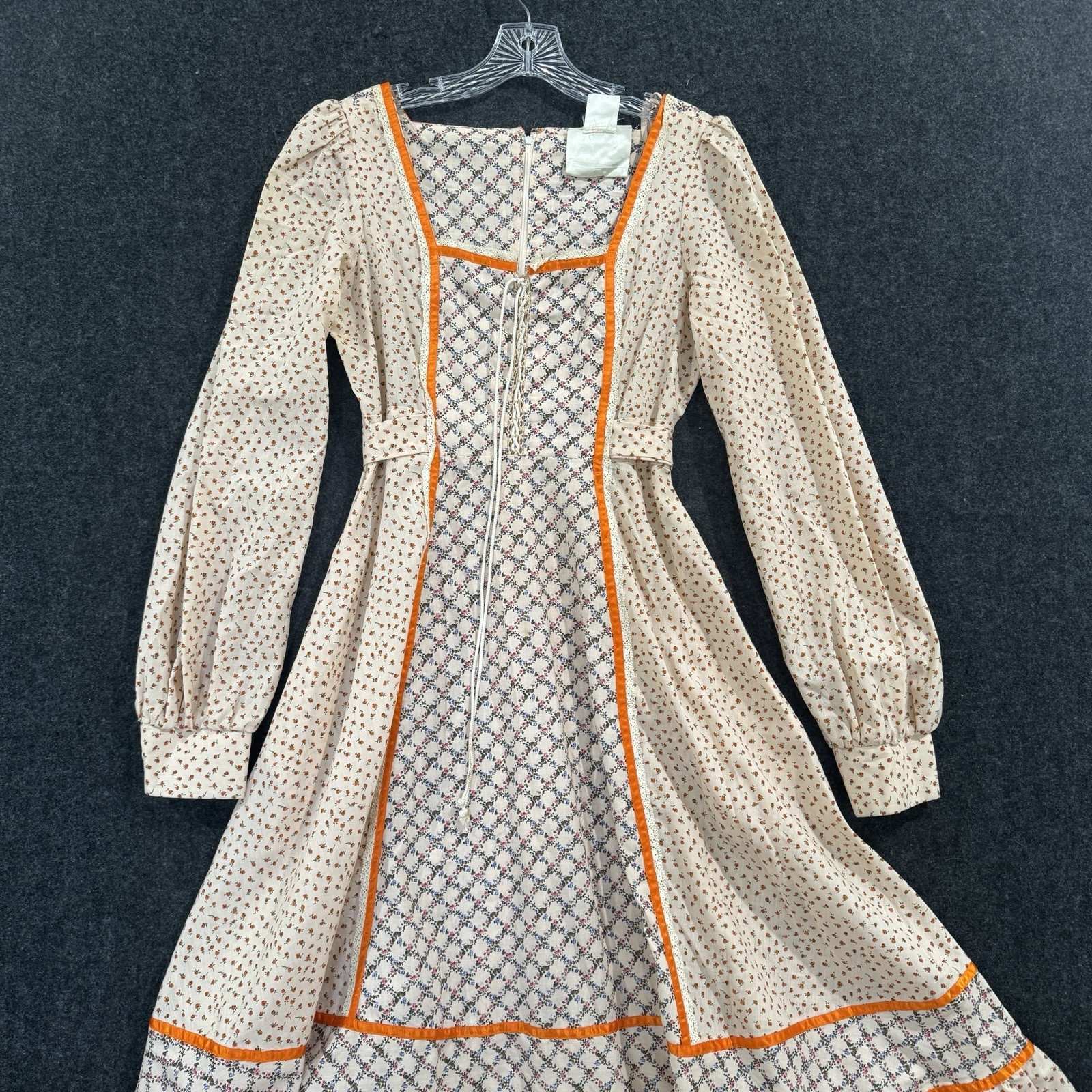 Vintage Homespun Ltd Brand Dress Size 11 Sundress Boho Prairie Cottage Midi 70s