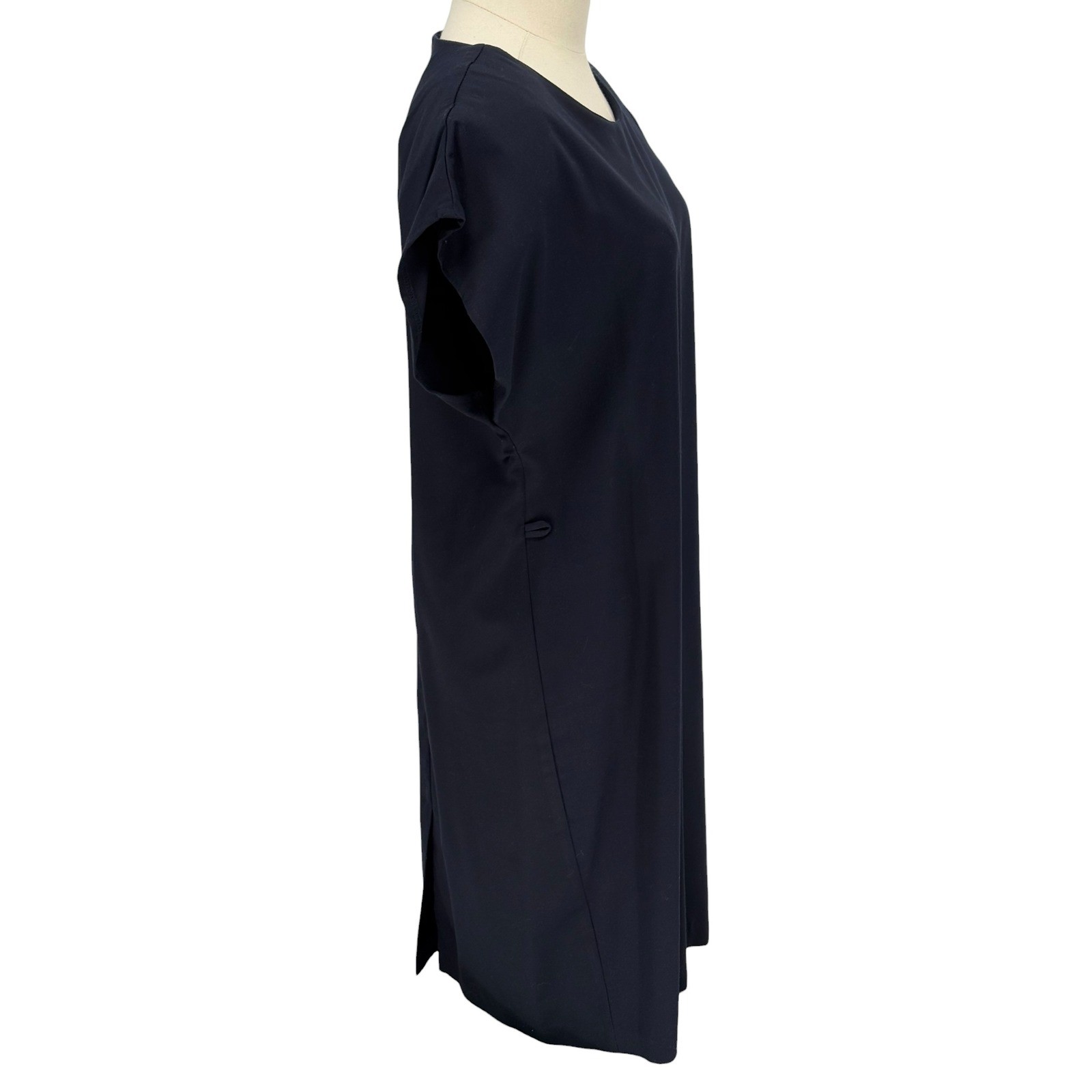 K.C. Spencer Vintage 2-Piece Dress Set Navy Abstract Gold 100% Rayon Size 12