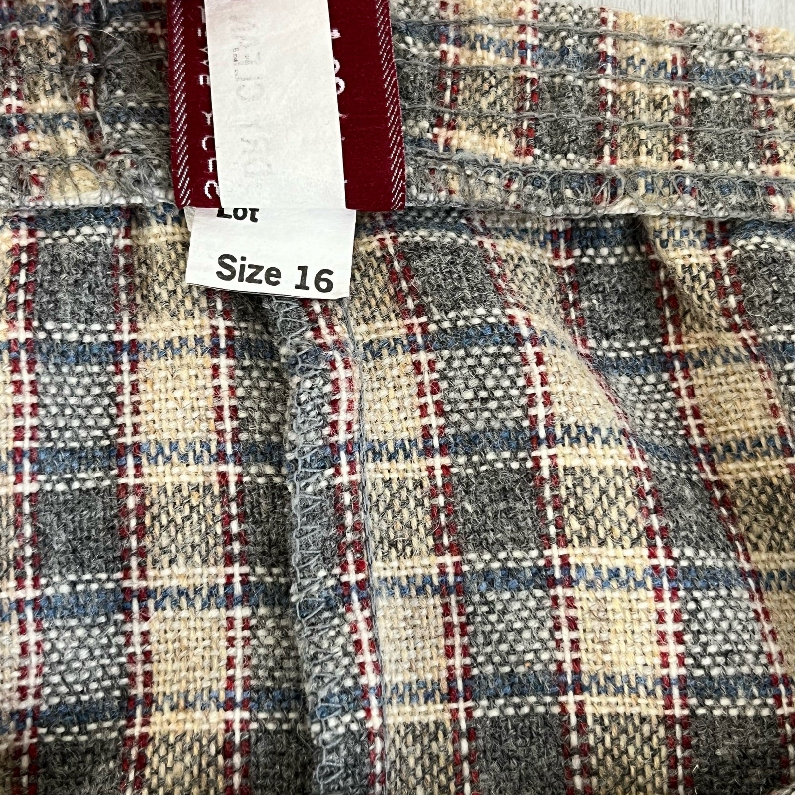 Vintage Hunter Sportswear Plaid A-Line High Waist Knee Length Preppy Skirt