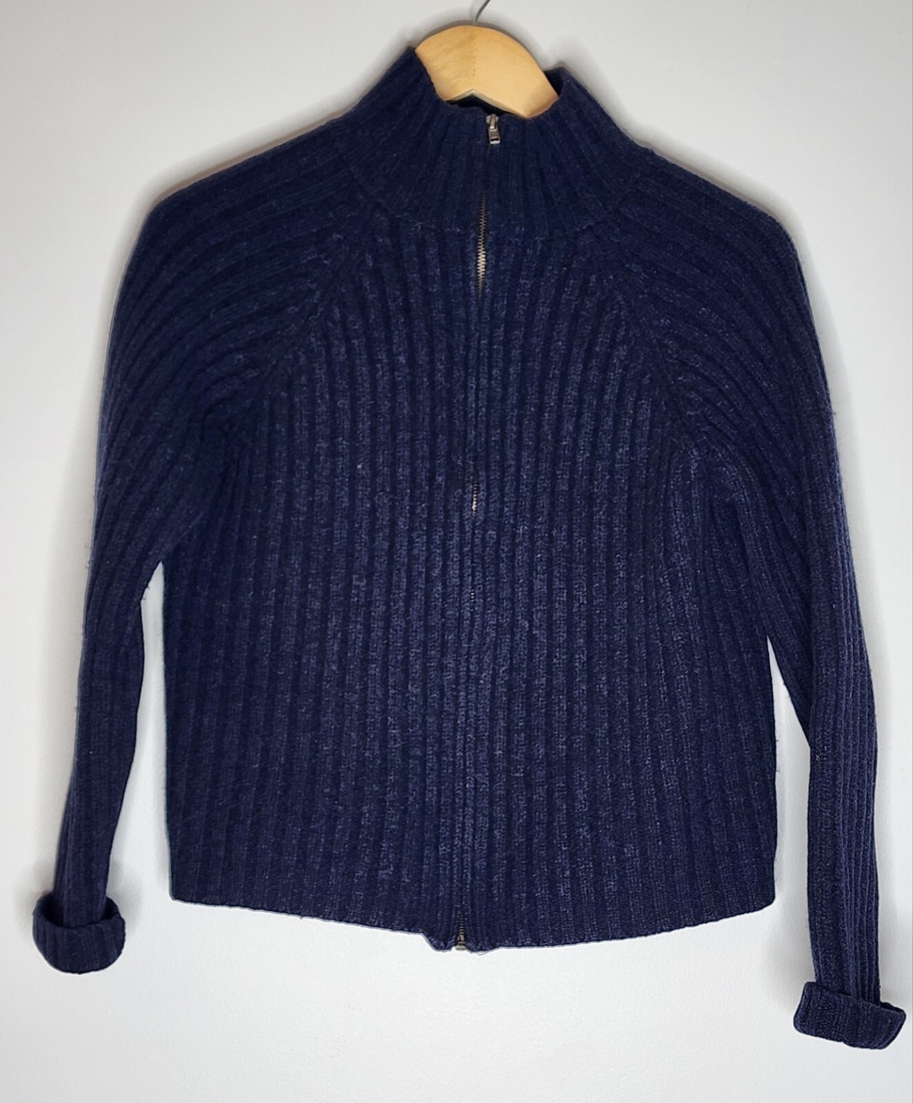 Paul Harris Design 100% Lambswool Size Large Sweater Blue Long Sleeve Vintage