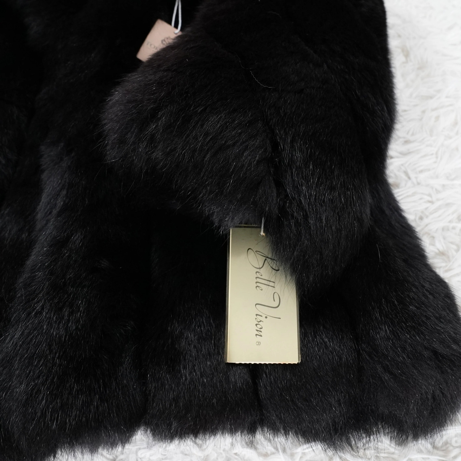 SAGA ROYAL FOX Black Dyed Coat – Genuine Vintage Fur From Japan