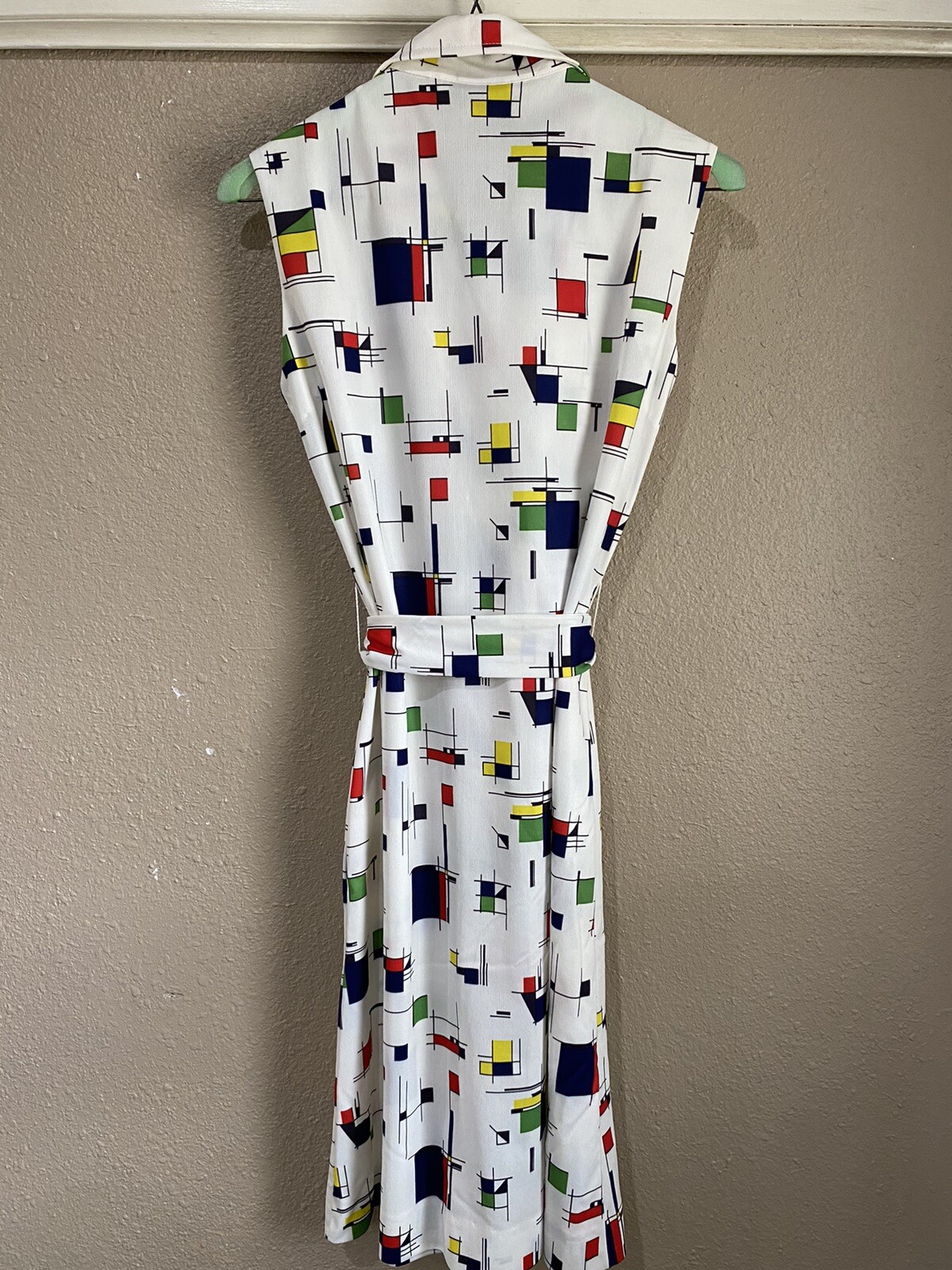 Prynts By Bleeker Street Jonathan Logan VTG 70’s Mondrian Style Print Dress Sz S
