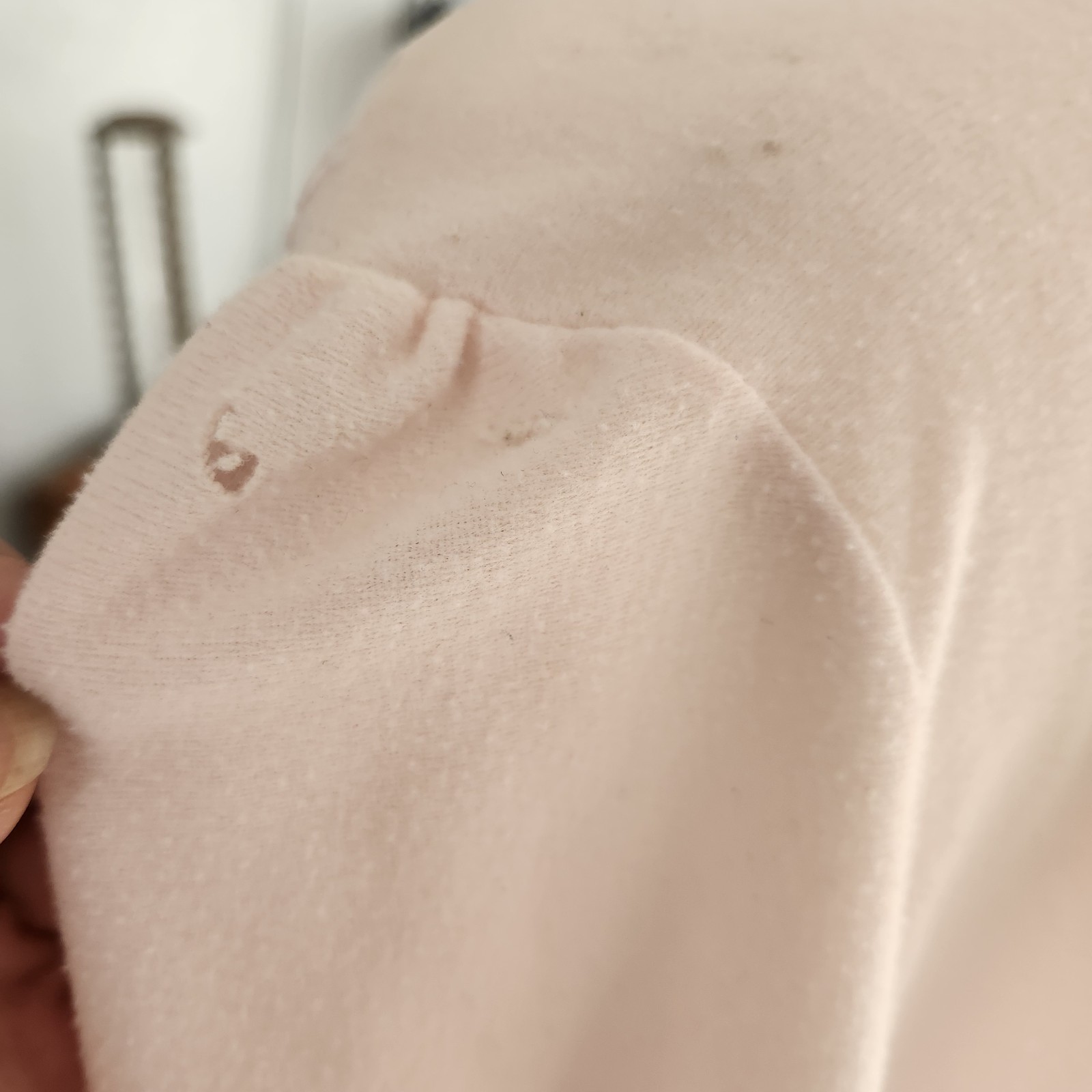 Vintage Fleece Nightgown Pink Damea Long Sleeve Size M Made in USA