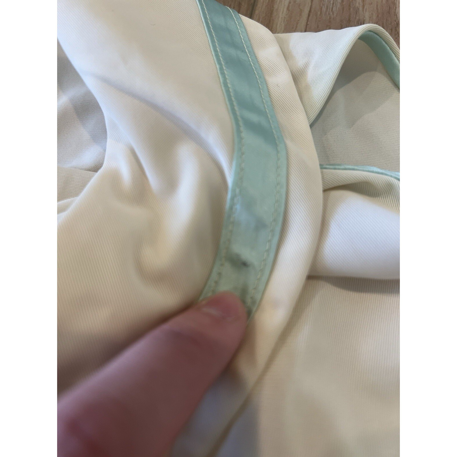 Vintage Gossard Artemis Nightgown Medium White Blue Style 5090 Peterpan Collar