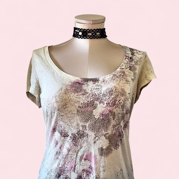 Vintage Calvin Klein soft cream cap sleeve top