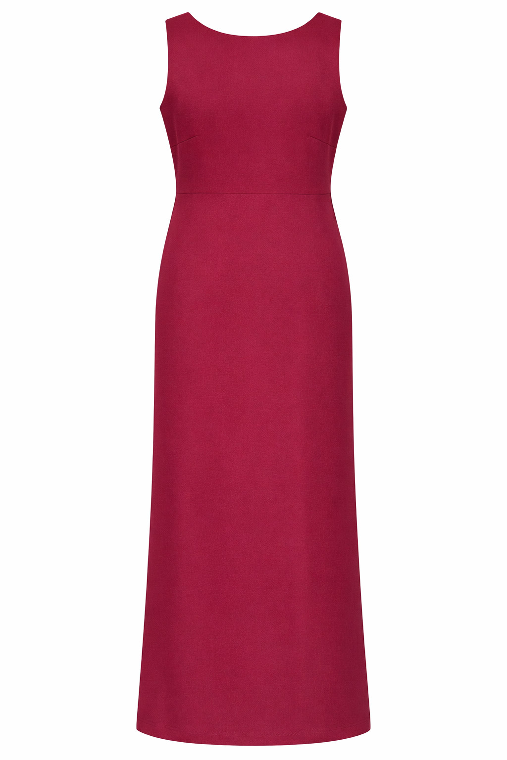 A-Line Burgundy Open Back Long Dress Size 12 – Elegant Evening Wear