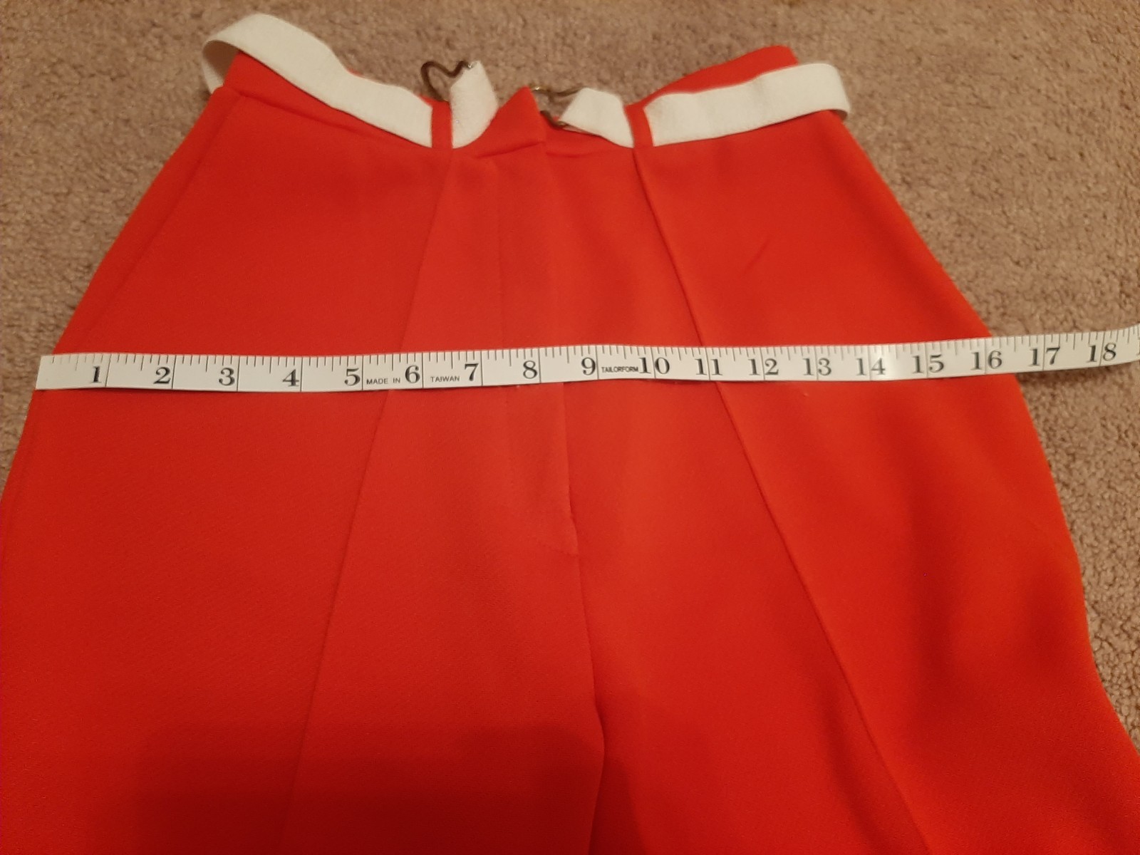 Red Vintage Jacket and Pants Casual Set for Women