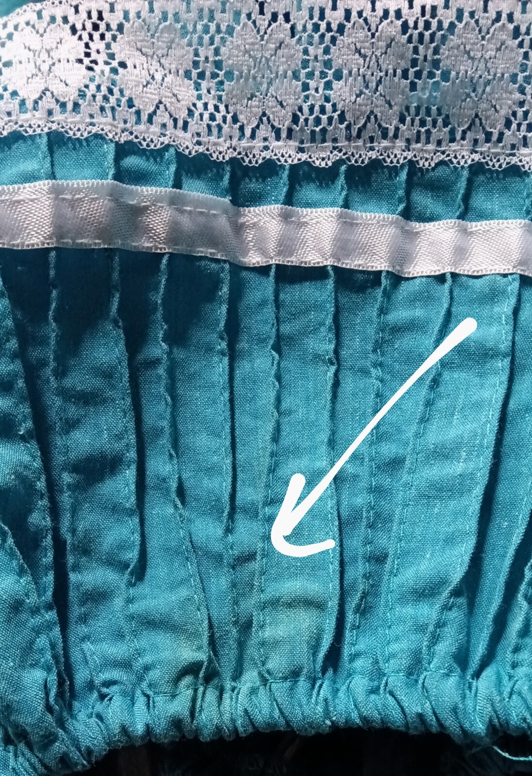 Vintage 1980s Classic MEXICAN Pintuck Off-Shoulder Turquoise FIESTA DRESS M