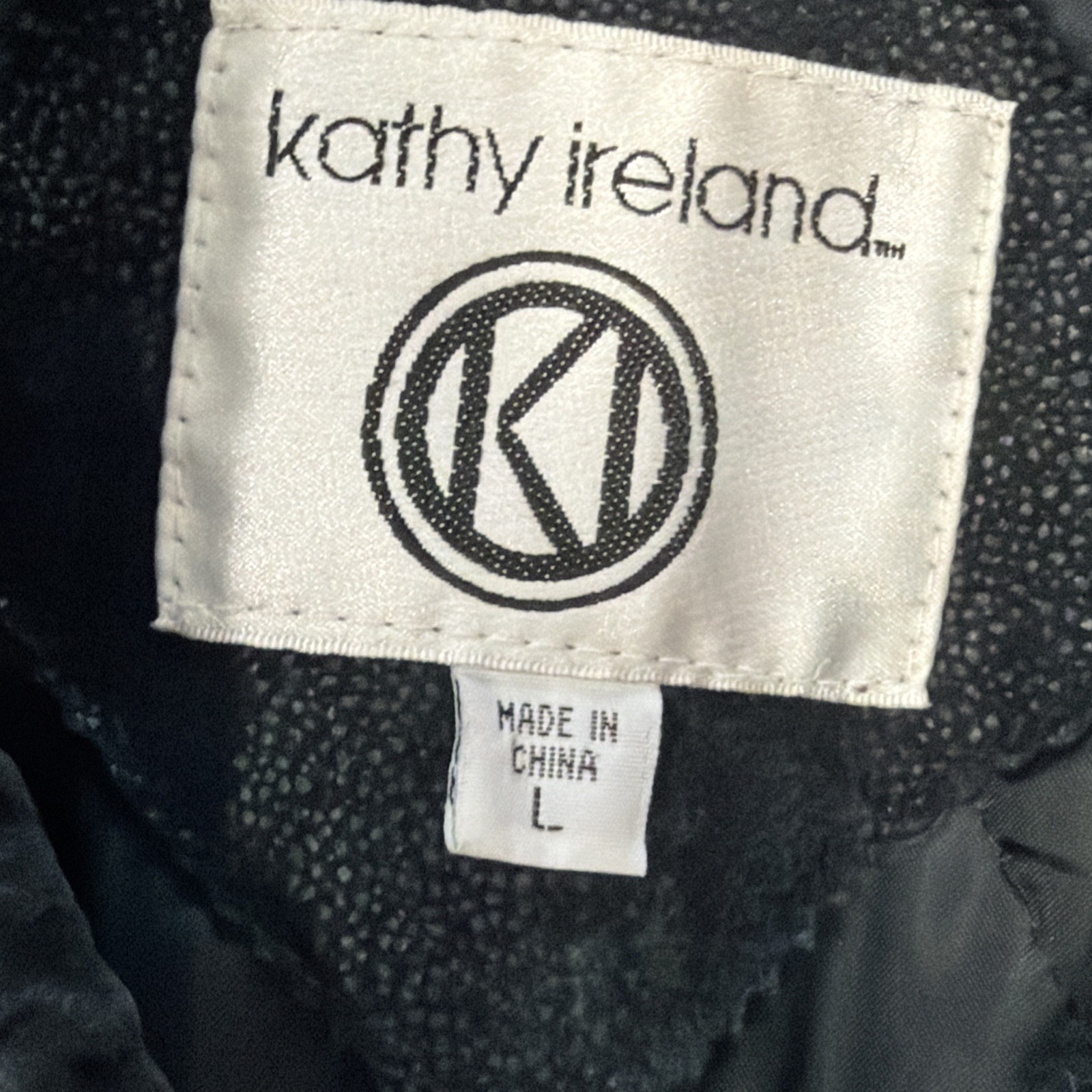 90s Kathy Ireland Black SUEDE Leather Zip Up Moto Biker Jacket Pockets Women’s L