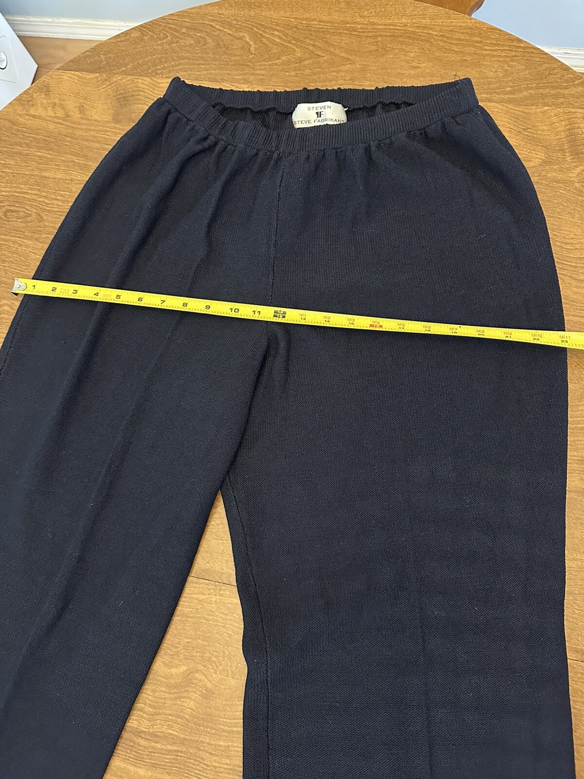 Steve Fabrikant Pants Womens 1X Navy Wool Blend Vintage Made In USA 29×30
