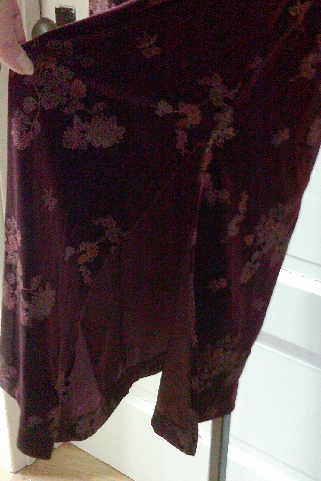 USA Made DRESSING CLIO Burgundy Floral Dress & Coordinating Jacket Velour PL
