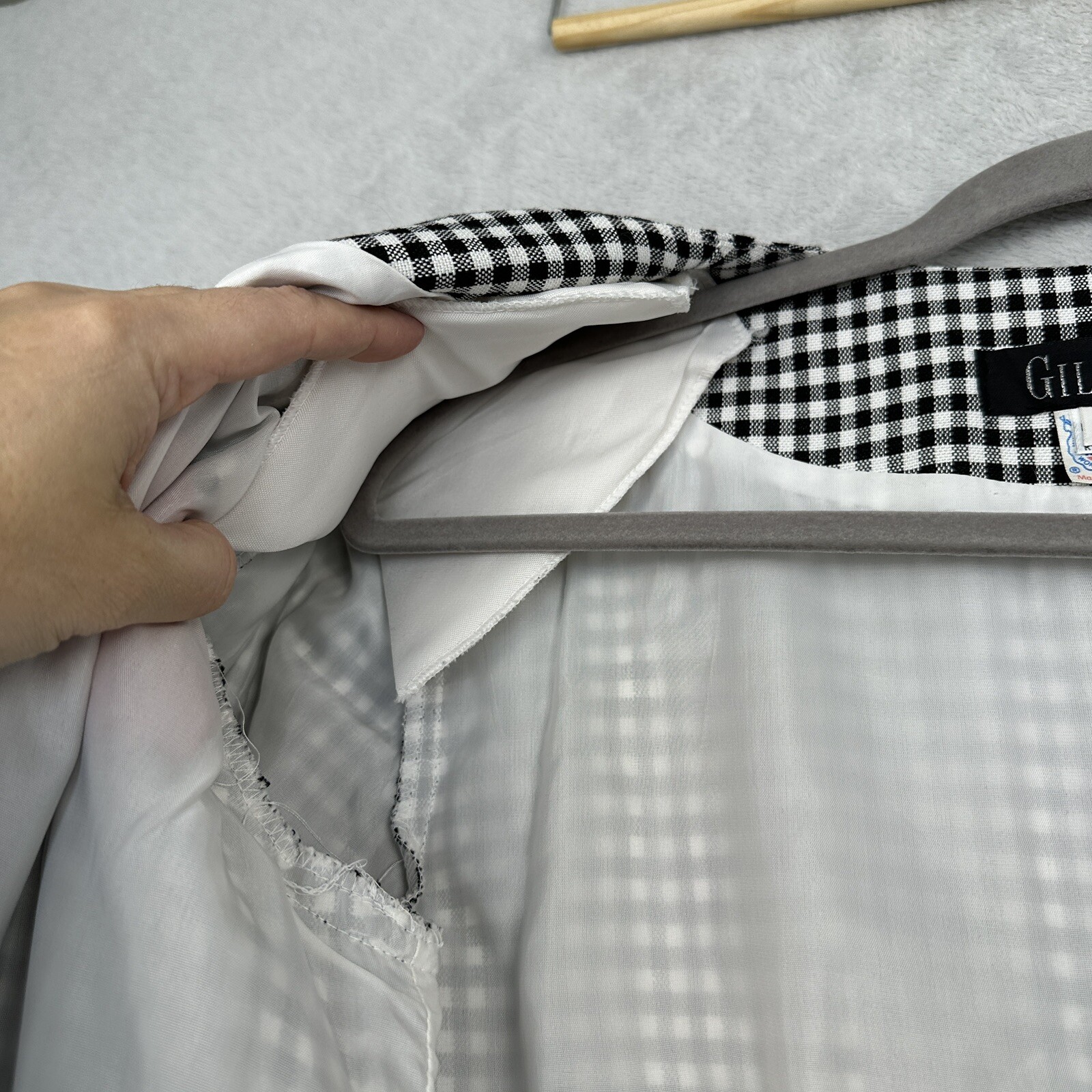 Vtg Gillian Dress 8 Gingham Sheath USA ILGWU Union 80s 90s Career Office Retro