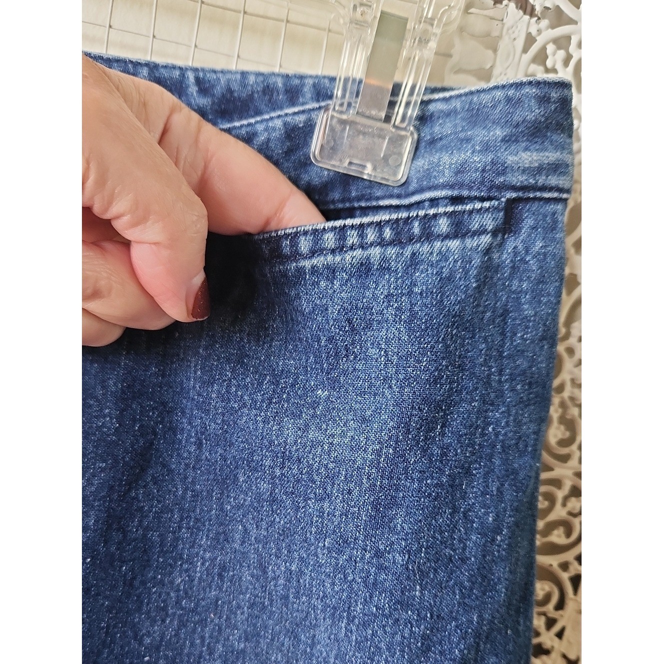 LRL Gold Crest Ralph Lauren Jeans sz 12 Denim Wide Leg Mom 90s Y2K